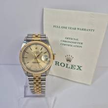 Thumbnail von Rolex Datejust 36 36mm Ouro & Aço Jubilee Automático Completo