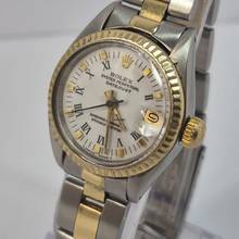 Thumbnail von Rolex Oyster Perpetual Lady Date Lady-Datejust Ouro & Aço 26mm White Dial Vintage Automático Completo