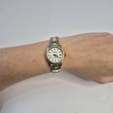 Thumbnail von Rolex Oyster Perpetual Lady Date Lady-Datejust Ouro & Aço 26mm White Dial Vintage Automático Completo