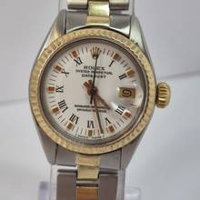 Thumbnail von Rolex Oyster Perpetual Lady Date Lady-Datejust Ouro & Aço 26mm White Dial Vintage Automático Completo