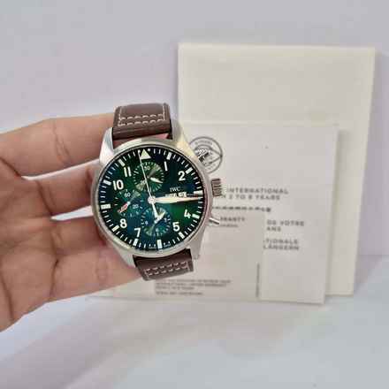 IWC Fliegeruhr Chronograph Pilot Chrono Racing Green Limited Edition 43mm Automatik Komplett