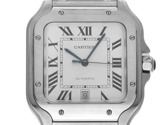  Cartier Santos De Cartier GM Großes Modell Ref.4072 2018 Full Set wie Neu Vintage Santos De Cartier GM Großes Modell 