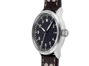 Thumbnail von Laco Fliegeruhr Stuttgart Pro Stahl Automatik Armband Leder 43mm Ref.862141_686 Box&Pap. Full Set Neu Fliegeruhr Stuttgart Pro