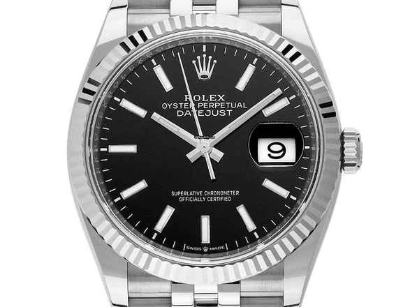  Rolex Datejust 36 Ref.126234 2020 LC 100 Full Set wie Neu Datejust Stahl 18kt Weißgold 