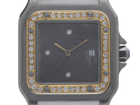 Cartier Santos GM Großes Modell Ref.2961 1987 Full Set sehr gut Vintage Santos GM großes Modell Diamanten
