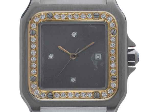  Cartier Santos GM Großes Modell Ref.2961 1987 Full Set sehr gut Vintage Santos GM großes Modell Diamanten 