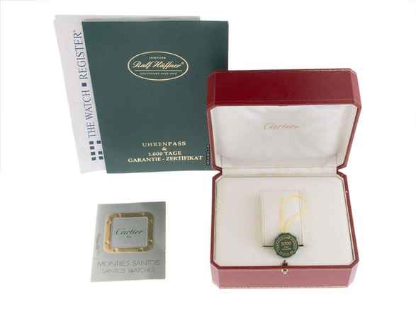  Cartier Santos Galbée PM kleines Modell Ref.1170902 1996 Box&Beschreibung sehr gut Vintage Santos Galbee Lady PM kleines Modell Diamanten 