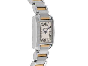 Thumbnail von Cartier Tank Française PM kleines Modell Ref.2384 2003 original Box sehr gut Vintage Tank Francaise PM kleines Modell