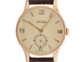 Thumbnail von Rolex Precision 18kt Roségold Ref.2582A 1958 Full Set sehr gut Vintage Precision 18kt Roségold