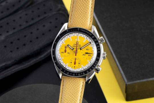  Omega Speedmaster Reduced Yellow Michael Schumacher Chronograph Ref. 3510.12 
