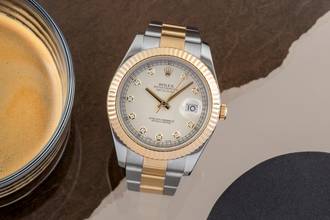 Thumbnail von Rolex Datejust II 41 Diamond Dial Stahl / Gold Herrenuhr Oyster Perpetual 116333