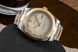 Thumbnail von Rolex Datejust II 41 Diamond Dial Stahl / Gold Herrenuhr Oyster Perpetual 116333