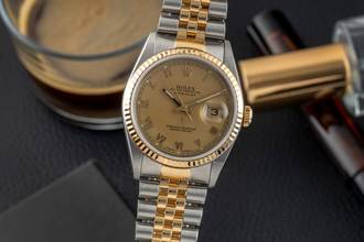 Thumbnail von Rolex Datejust 36 Stahl / Gold Automatik Gold Dial Ref. 16233 X-Serie