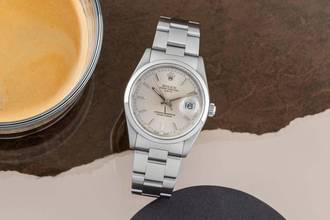 Thumbnail von Rolex Oyster Perpetual Date 34 Silver Dial Oyster Stahl Automatik Herrenuhr Ref. 15200 T-Serie