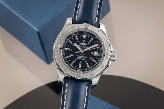  Breitling Colt Automatic 500M Black Dial Edelstahl Automatik Herrenuhr Ref A17380 B&P 2007 