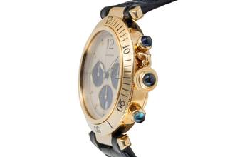 Thumbnail von Cartier Pasha Chronograph 18k (0,750) Gold Quarz Herrenuhr Ref. 30009