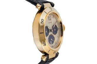 Thumbnail von Cartier Pasha Chronograph 18k (0,750) Gold Quarz Herrenuhr Ref. 30009