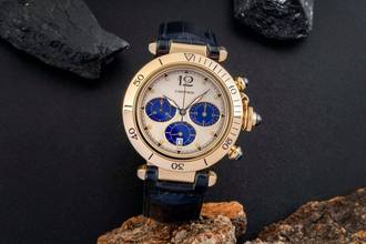 Thumbnail von Cartier Pasha Chronograph 18k (0,750) Gold Quarz Herrenuhr Ref. 30009