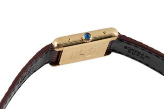 Thumbnail von Cartier Tank Vermeil Silber vergoldet Rare Brown Spiderweb Dial Handaufzug