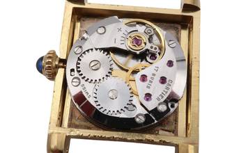 Thumbnail von Cartier Tank Vermeil Silber vergoldet Rare Brown Spiderweb Dial Handaufzug