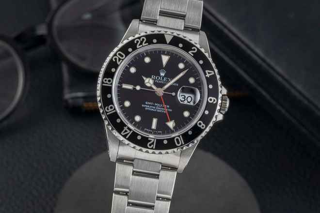  Rolex GMT-Master Oyster Edelstahl Automatik Herrenuhr Ref. 16700 U-Serie 