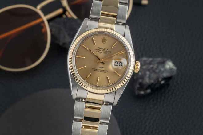  Rolex Datejust 36 Oyster Perpetual Stahl / Gold Automatik Ref 16013 Klassiker 