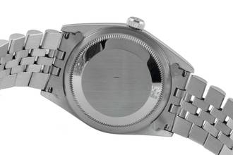 Thumbnail von Rolex Datejust 36 Blue Roman Dial Oyster Stahl Automatik Herrenuhr Ref 16220 B&P