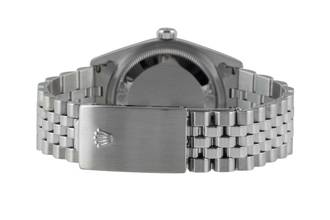 Thumbnail von Rolex Datejust 36 Blue Roman Dial Oyster Stahl Automatik Herrenuhr Ref 16220 B&P