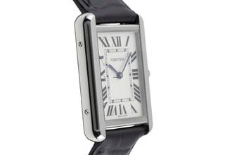 Thumbnail von Cartier Tank Solo Edelstahl Herrenuhr Saphirglas Ref. WSTA0028 Papiere 2017