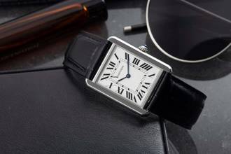 Thumbnail von Cartier Tank Solo Edelstahl Herrenuhr Saphirglas Ref. WSTA0028 Papiere 2017