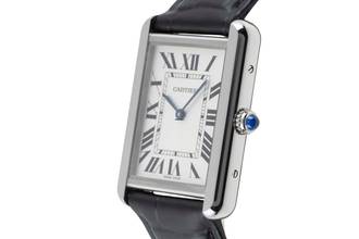 Thumbnail von Cartier Tank Solo Edelstahl Herrenuhr Saphirglas Ref. WSTA0028 Papiere 2017