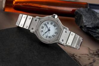 Thumbnail von Cartier Santos Octagon Automatik Edelstahl Damenuhr Ref. 0906 Klassiker