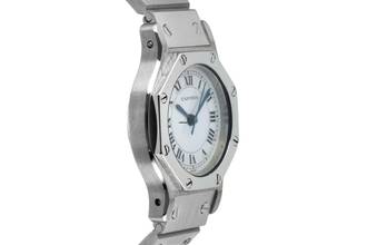 Thumbnail von Cartier Santos Octagon Automatik Edelstahl Damenuhr Ref. 0906 Klassiker