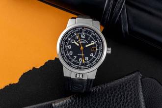 Thumbnail von Mühle Lufthans Typ 3 Weltzeit Stahl Automatik Ref M1-35-23-LB Box & Papiere 2019