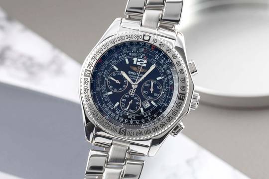  Breitling B-2 Chronograph Edelstahl Automatik Herrenuhr Ref. A42362 B&P 2001 