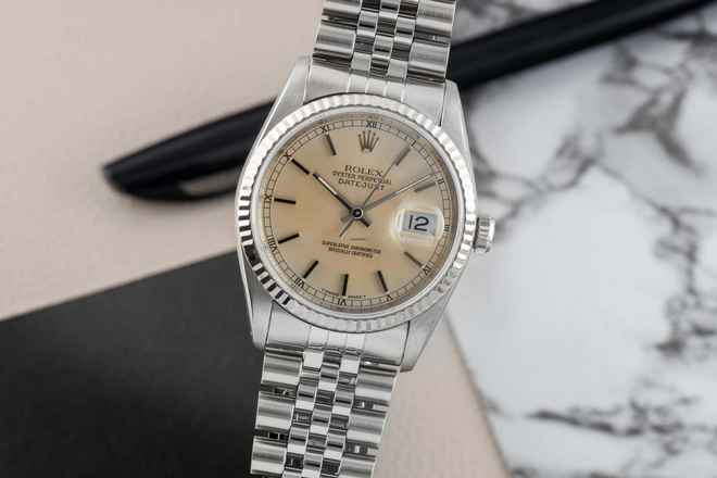 Rolex Datejust 36 Tropikal Dial Çelik Beyaz Altın Otomatik Ref. 16234 X Serisi