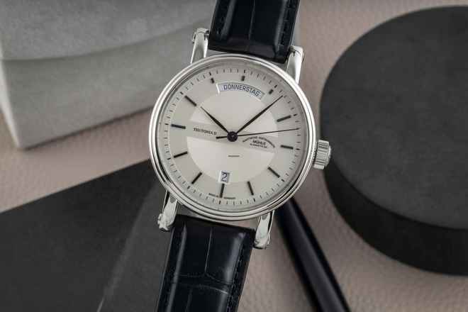  Mühle Teutonia II Stahl Automatik Herrenuhr Ref. M1-33-65LB Box & Papiere 2025 