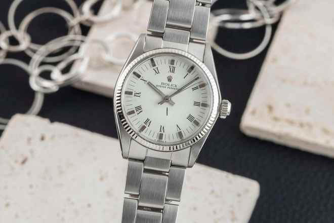 Rolex Oyster Perpetual 31 Çelik / Beyaz Altın Otomatik Kadın Saati Ref. 6551 Klasik