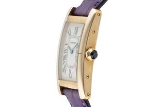Thumbnail von Cartier Tank Américaine SM 18k (0,750) Gold Quarz Damenuhr Ref. W2601556