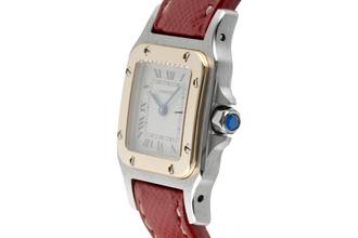 Thumbnail von Cartier Santos Stahl / Gold Quarz Damenuhr Ref. W200124D Box & Papiere