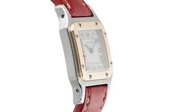 Thumbnail von Cartier Santos Stahl / Gold Quarz Damenuhr Ref. W200124D Box & Papiere