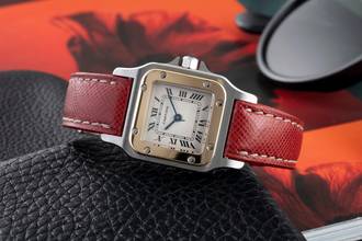 Thumbnail von Cartier Santos Stahl / Gold Quarz Damenuhr Ref. W200124D Box & Papiere