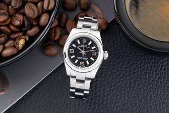 Thumbnail von Rolex Oyster Perpetual 26 Lady Automatik Edelstahl Damenuhr Ref 176200 Papiere 2008