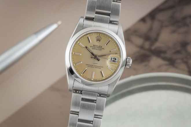 Rolex Datejust 31 Krem Renkli Kadran Paslanmaz Çelik Otomatik Kadın Saati Ref. 68240 X Serisi