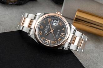 Thumbnail von Rolex Datejust 36 Stahl / Gold Diamonds Automatik Herrenuhr Ref. 126201 B&P