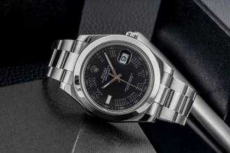 Thumbnail von Rolex Datejust II 41 Black Dial Oyster Stahl Automatik Herren Ref. 116300 Box