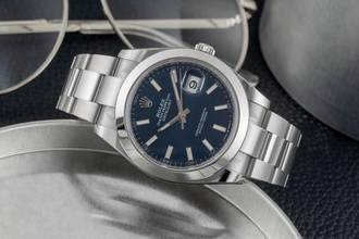 Thumbnail von Rolex Datejust 41 Blue Dial Edelstahl Automatik Herrenuhr Ref. 126300 B&P 2026