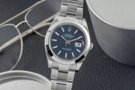 Rolex Datejust 41 Blue Dial Edelstahl Automatik Herrenuhr Ref. 126300 B&P 2026