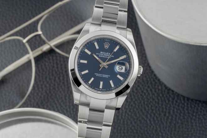 Rolex Datejust 41 Mavi Kadran Paslanmaz Çelik Otomatik Erkek Saatı Ref. 126300 B&P 2026