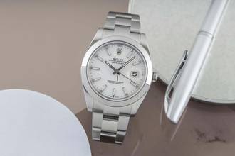 Thumbnail von Rolex Datejust 41 White Dial Edelstahl Automatik Herrenuhr Ref. 126300 B&P 2022